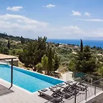 Color Villas-New Villa Green At Trapezaki With Private Pool