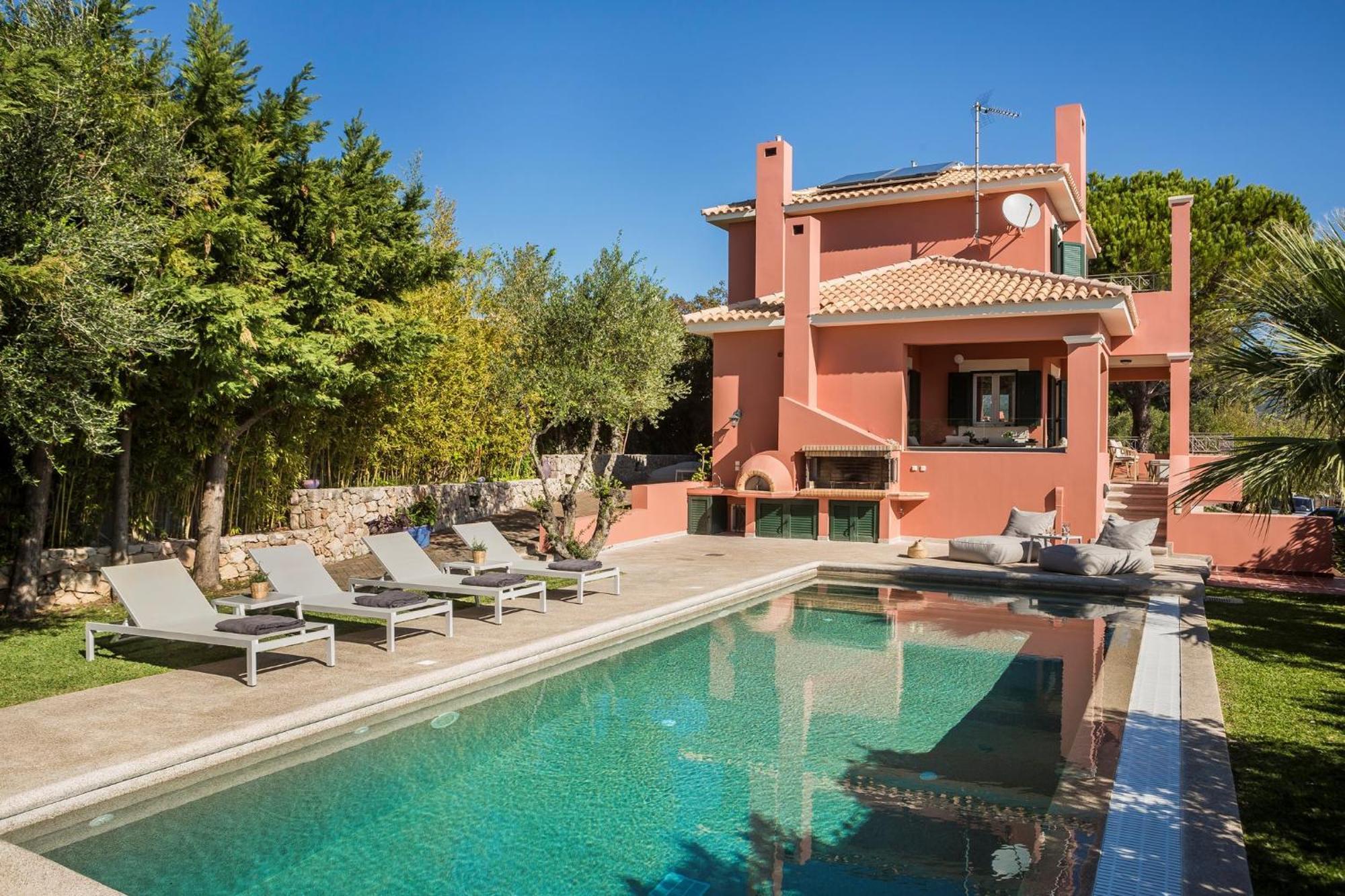 Villa Superb Kefalonia 4 Bedrooms Froso Stunning Sea Views Sunny Roof Terrace Lakithras *
