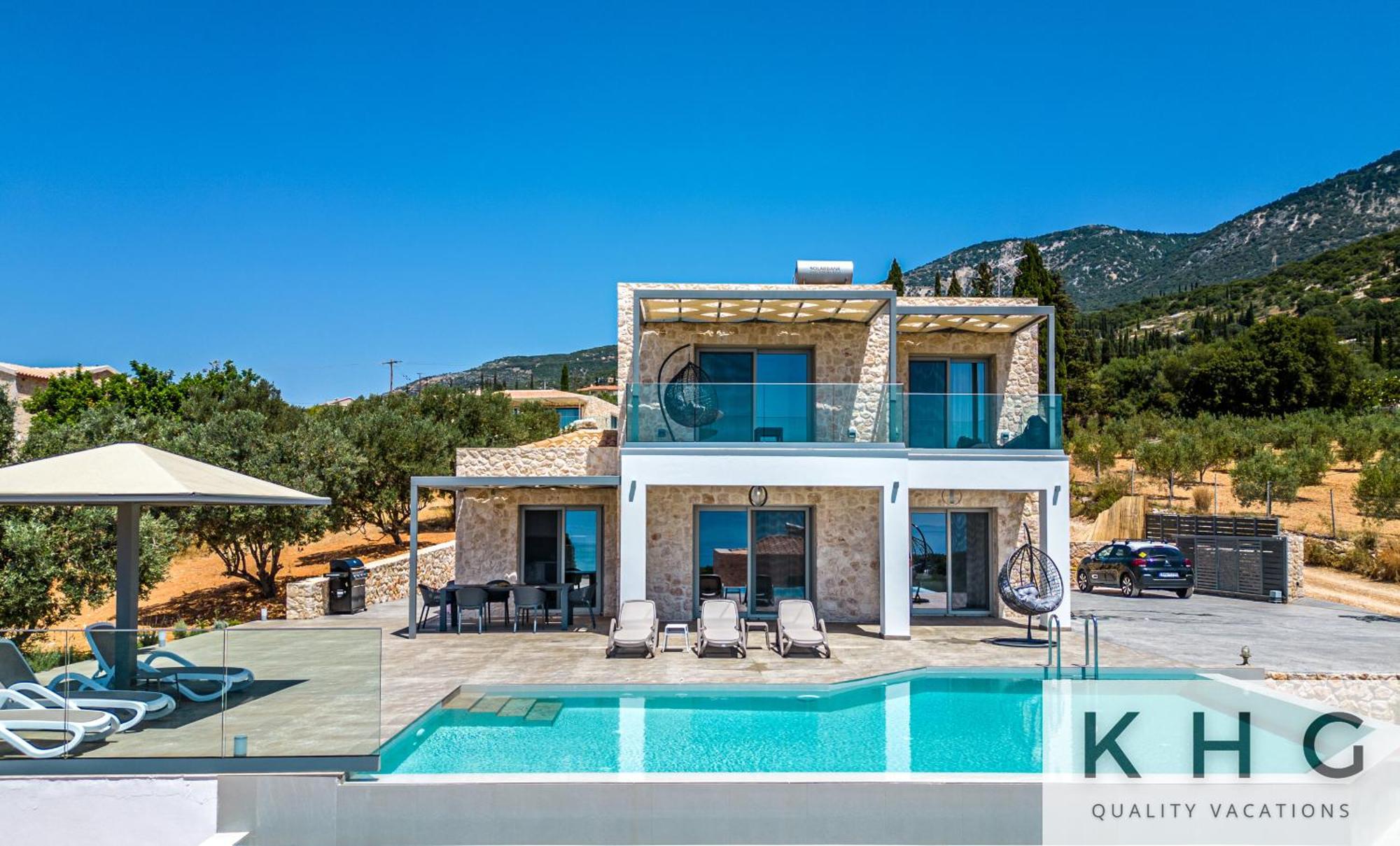 Villa Blue Pearl With Private Pool In Afrato Village! Infinite Sea Views! Trapezaki (Kefalonia)