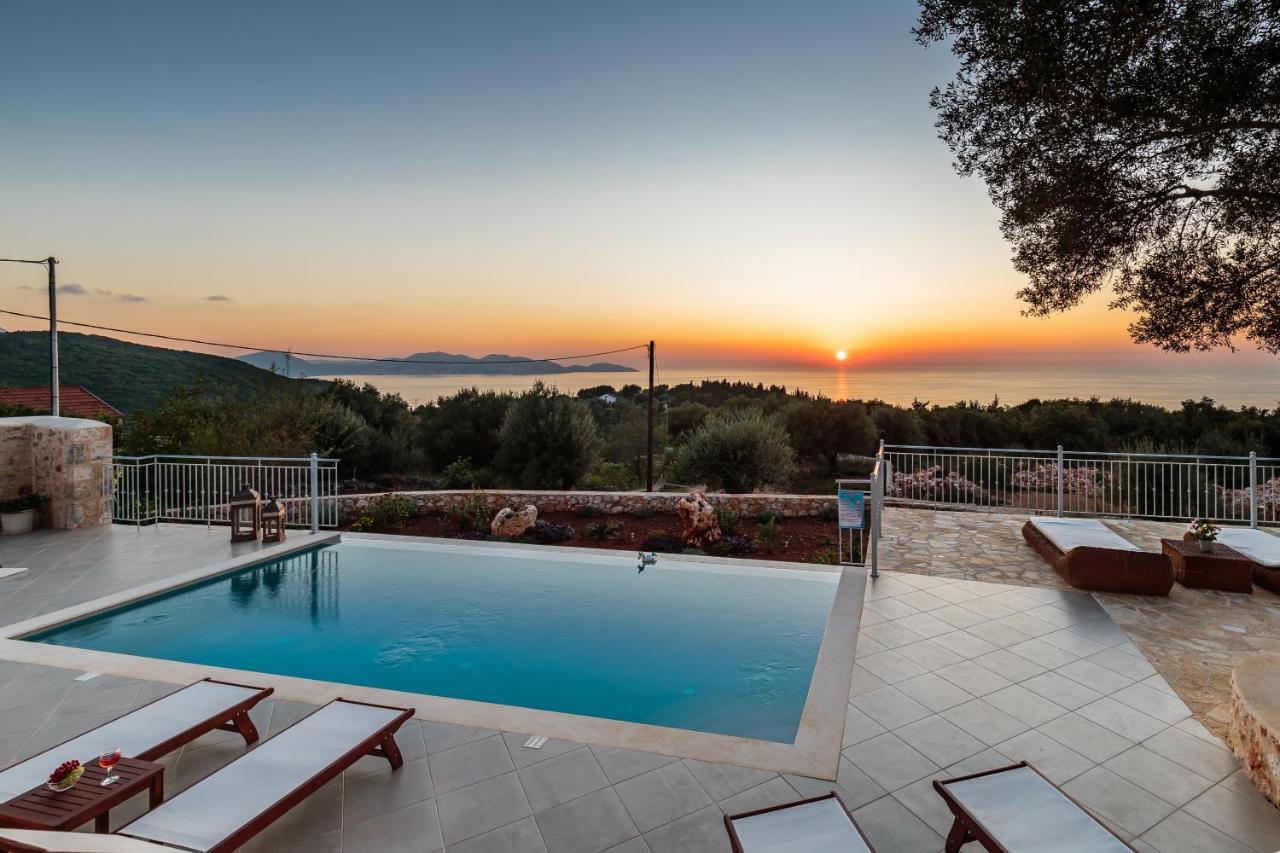 别墅 Fiscardo Luxury Stone Alex ,with Sunset View! *